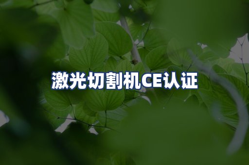 激光切割机CE认证