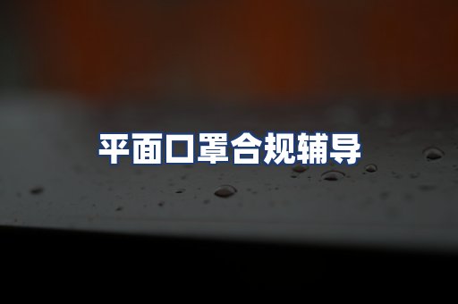 平面口罩合规辅导